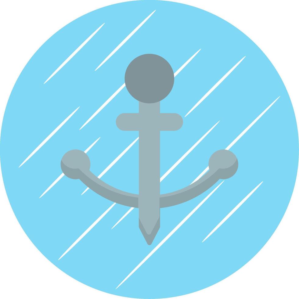 Anchor Flat Circle Icon Design vector