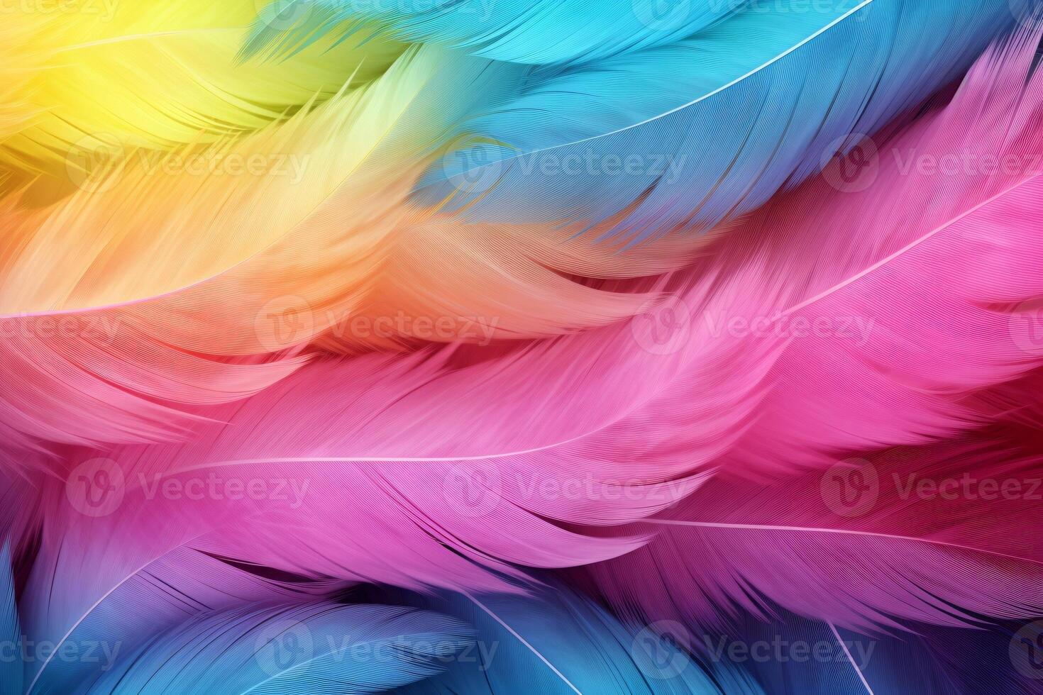 Rainbow Colorful fluffy Macaw Feathers Background, Feathers background, Colorful Feathers Wallpaper, Macaw bird feathers pattern, photo