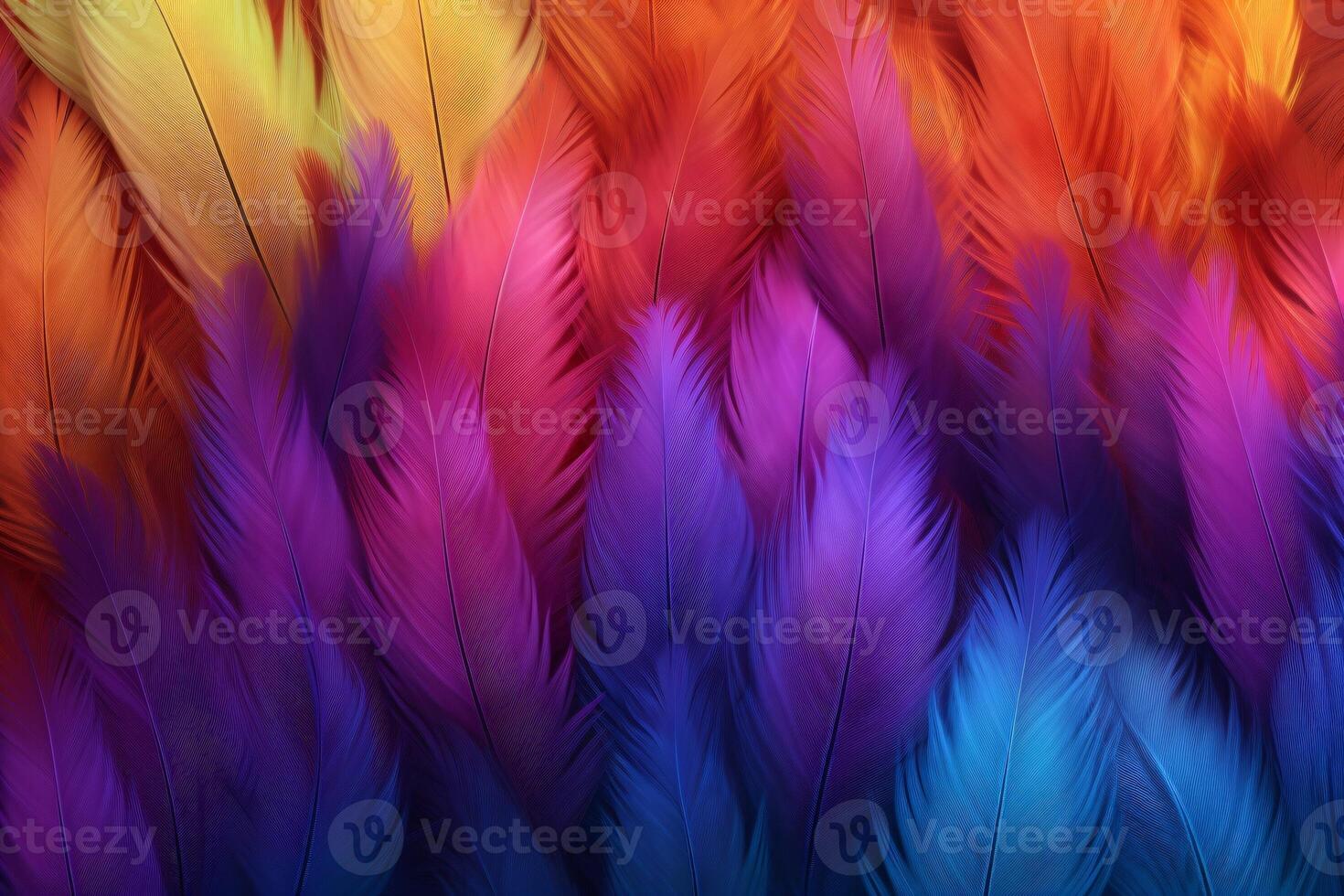 Rainbow Colorful fluffy Macaw Feathers Background, Feathers background, Colorful Feathers Wallpaper, Macaw bird feathers pattern, photo