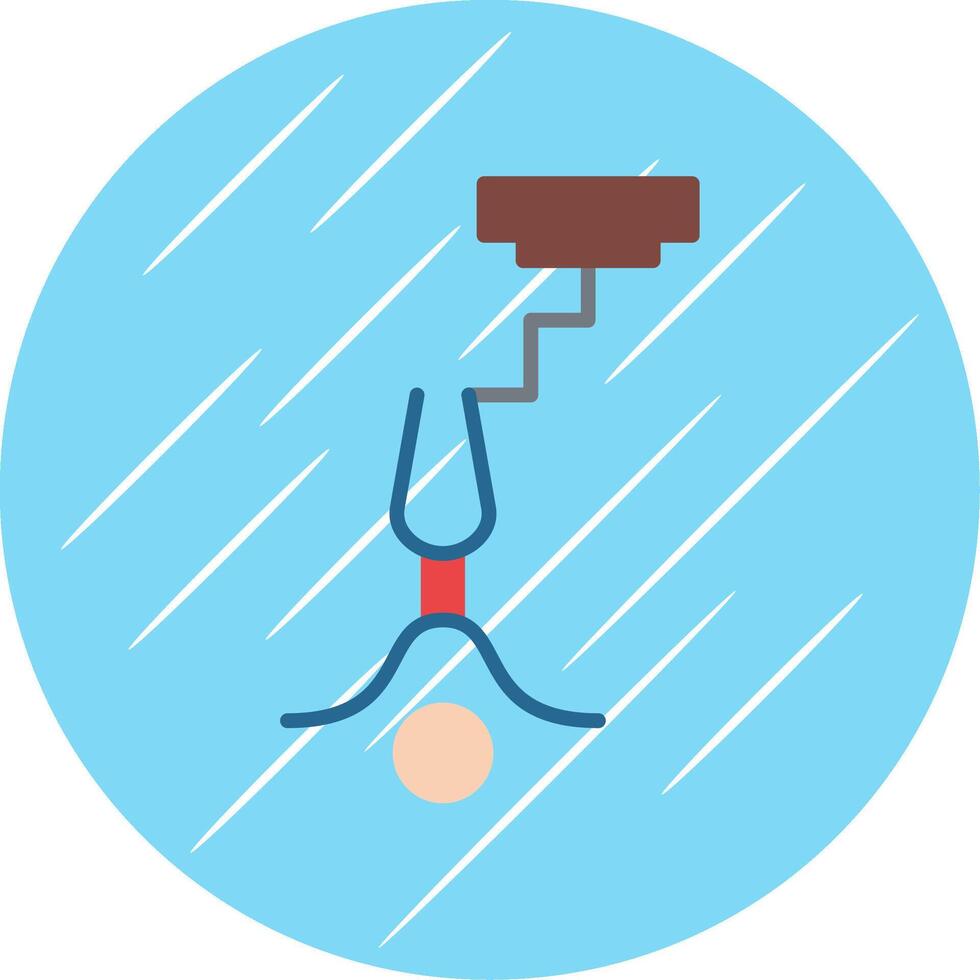 Bungee Jumping Flat Circle Icon Design vector