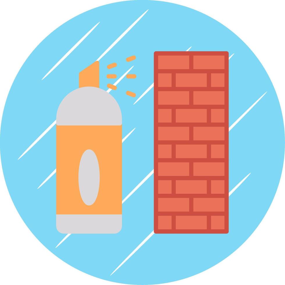 Graffiti Flat Circle Icon Design vector