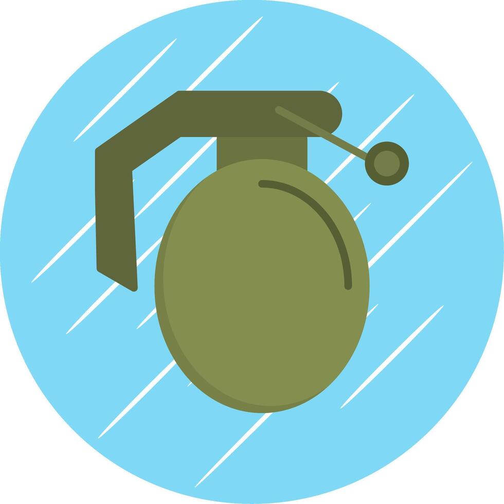 Grenade Flat Circle Icon Design vector
