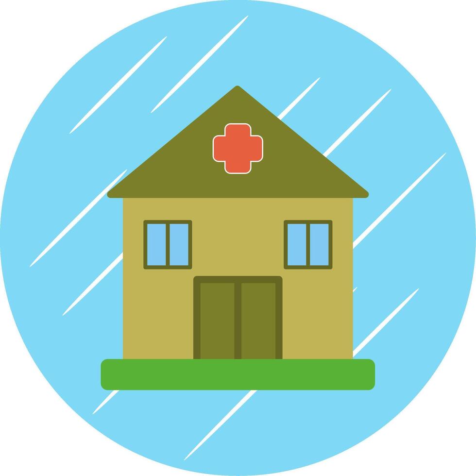 Building Flat Circle Icon Design vector