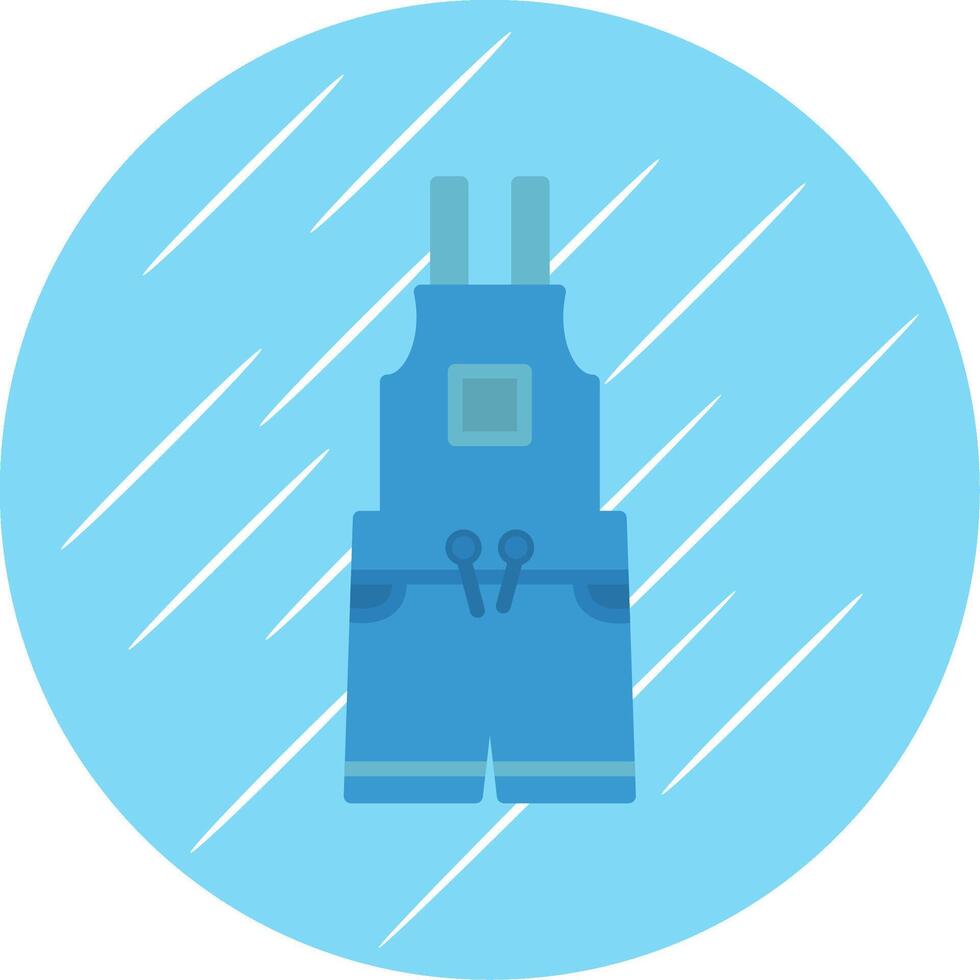Dungarees Flat Circle Icon Design vector