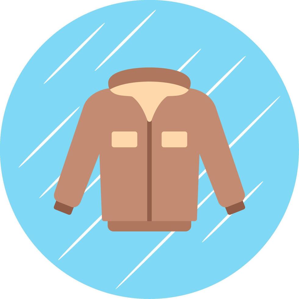 Jacket Flat Circle Icon Design vector