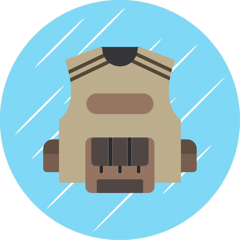 Vest Flat Circle Icon Design vector