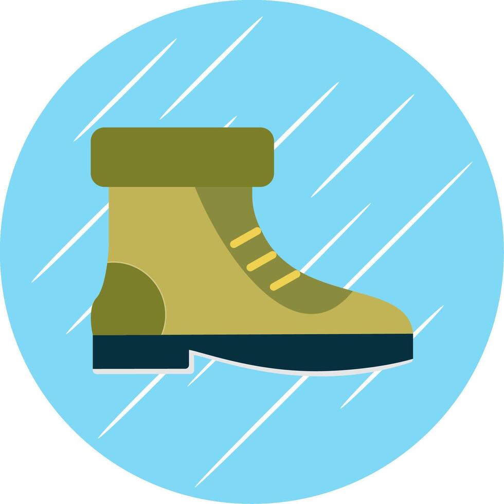 Boot Flat Circle Icon Design vector