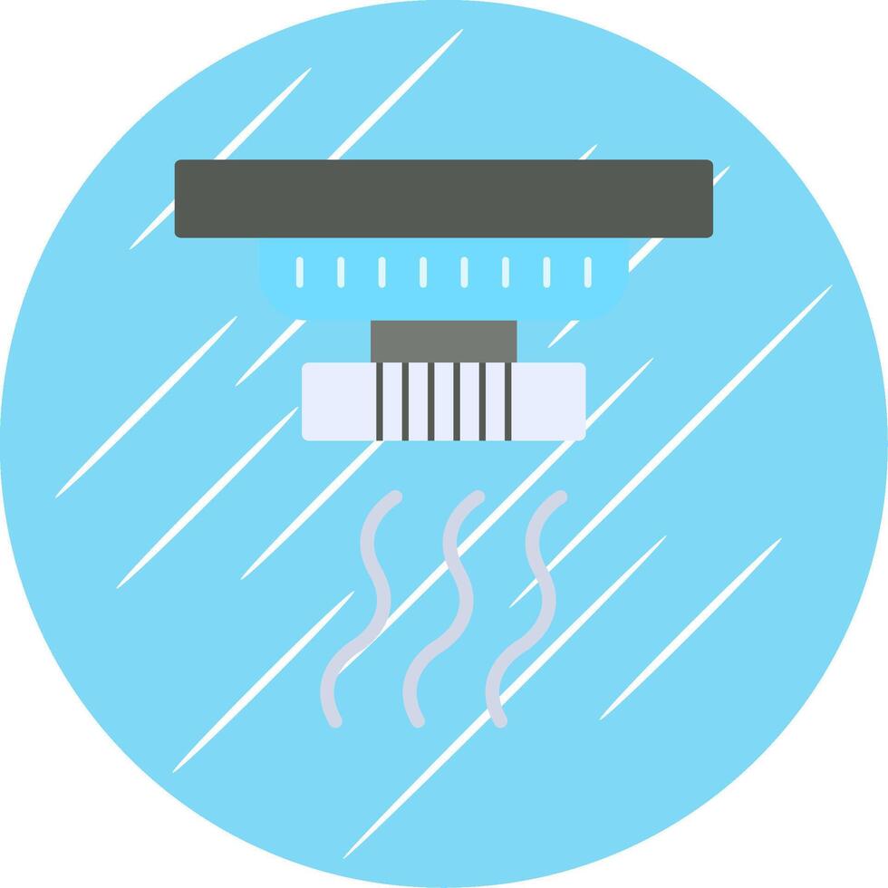 fumar detector plano circulo icono diseño vector