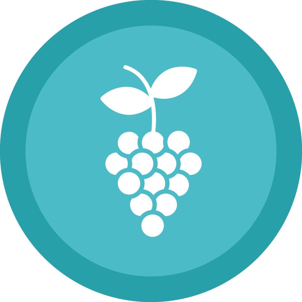 Grapes Line Shadow Circle Icon Design vector
