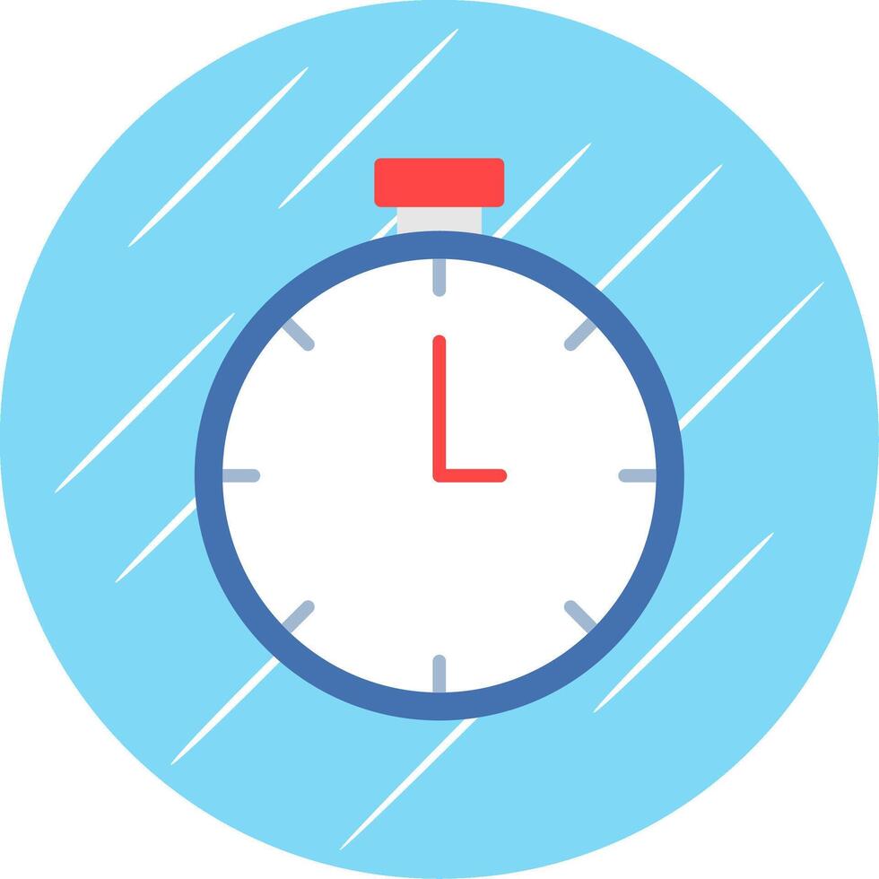 Timer Flat Circle Icon Design vector