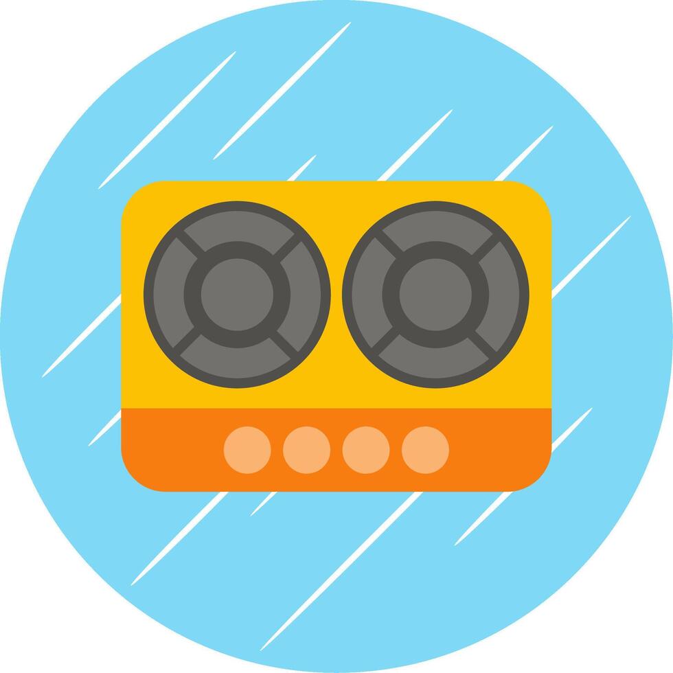 Hob Flat Circle Icon Design vector