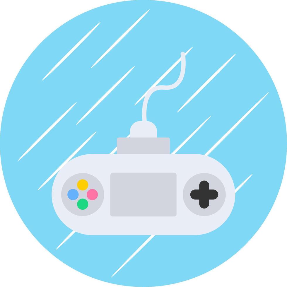 Console Flat Circle Icon Design vector