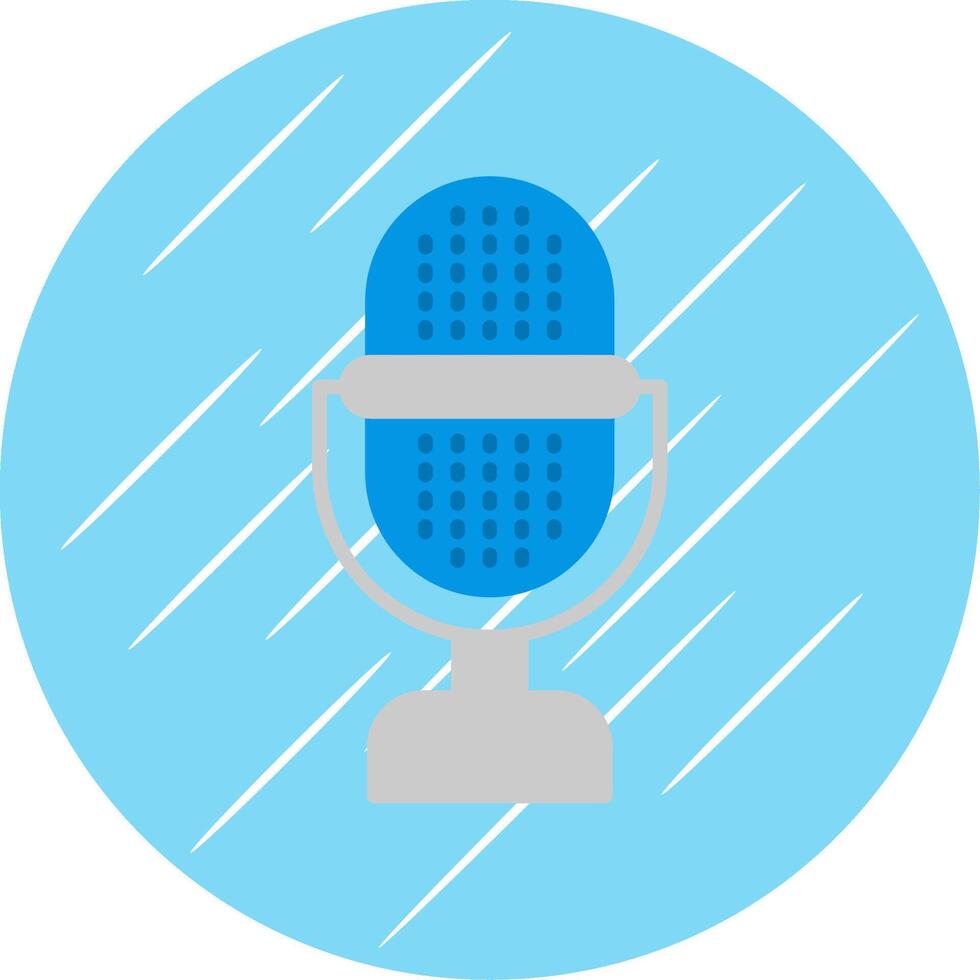 Microphone Flat Circle Icon Design vector