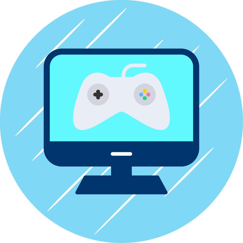 Screen Flat Circle Icon Design vector