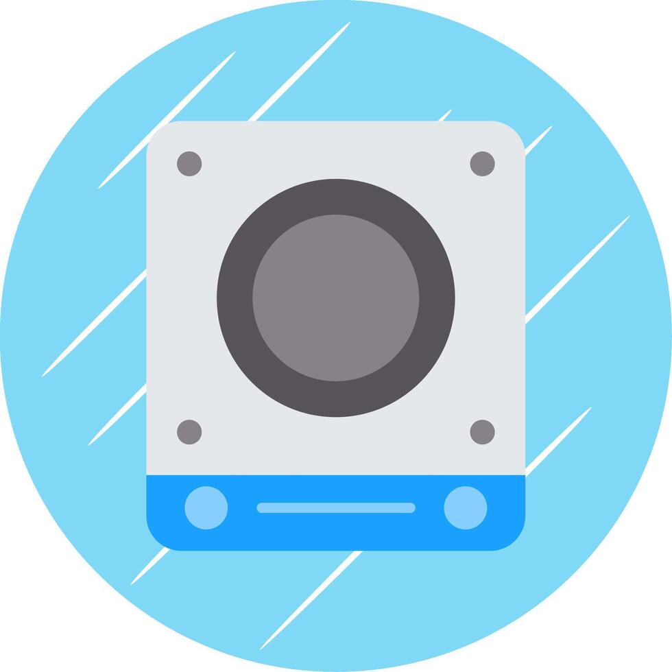 Induction Stove Flat Circle Icon Design vector