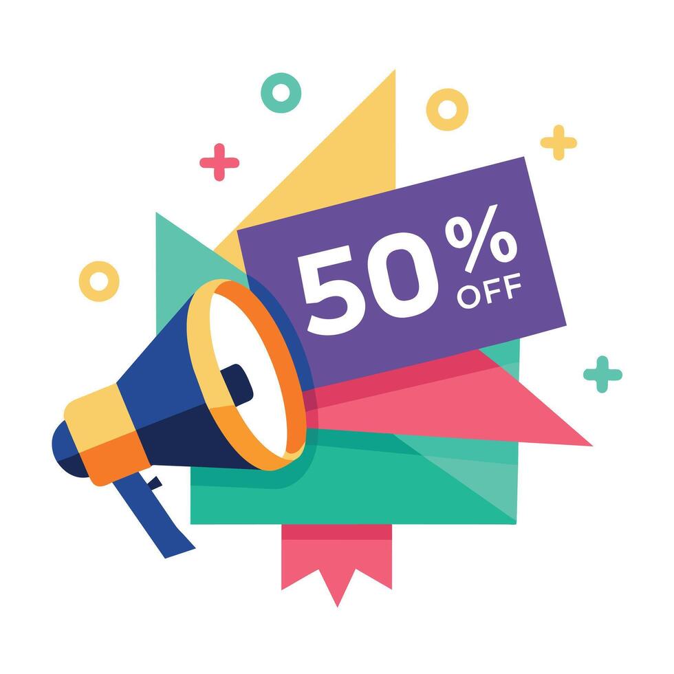 Offer sale Flat illustration vector