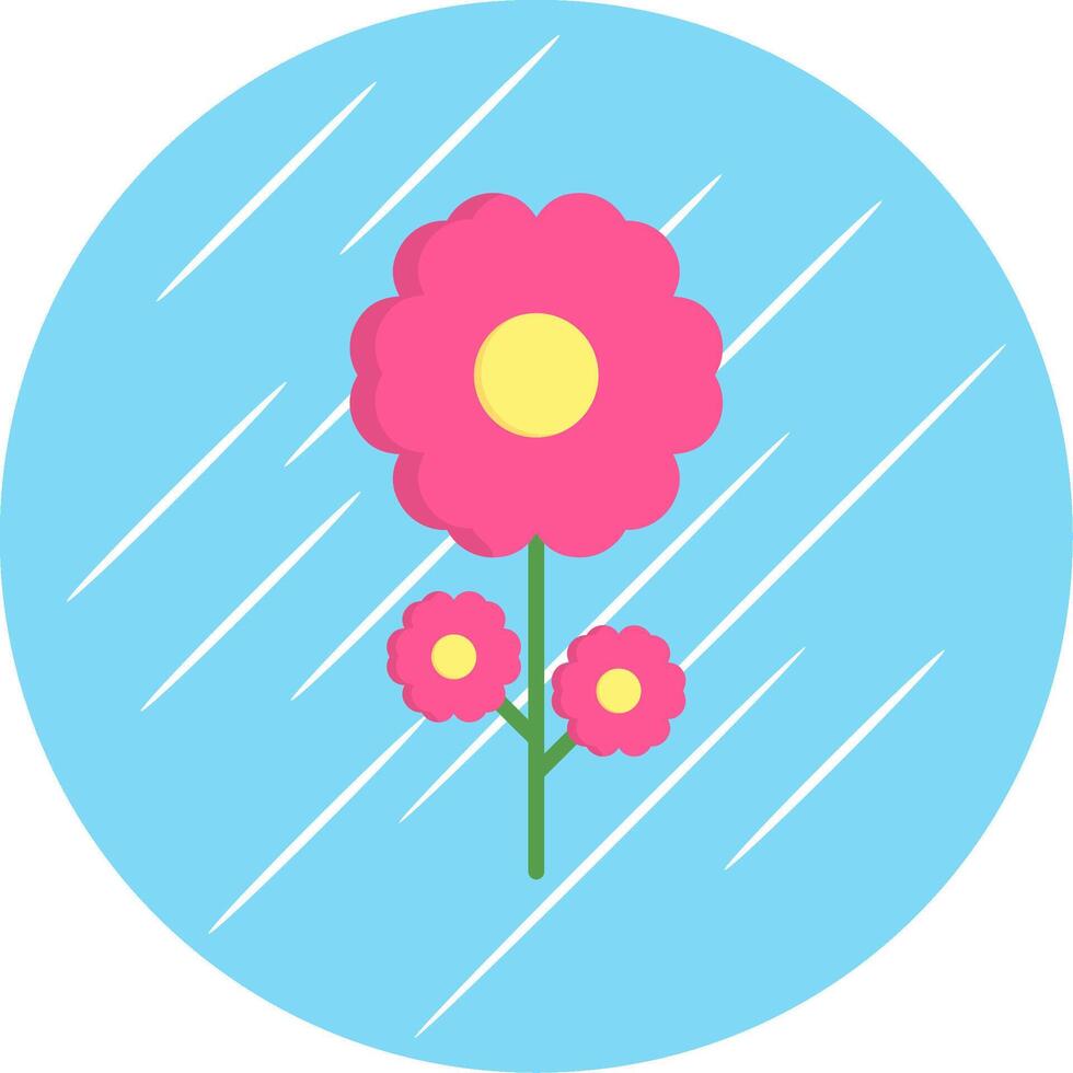 flor plano circulo icono diseño vector