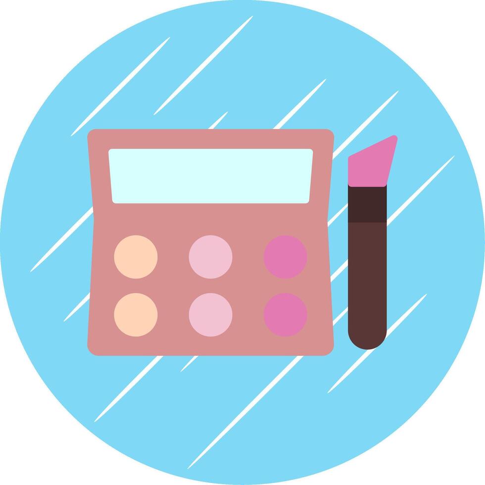 Eye Shadow Flat Circle Icon Design vector