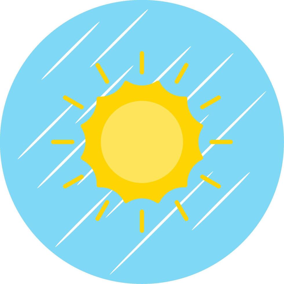 Sun Flat Circle Icon Design vector