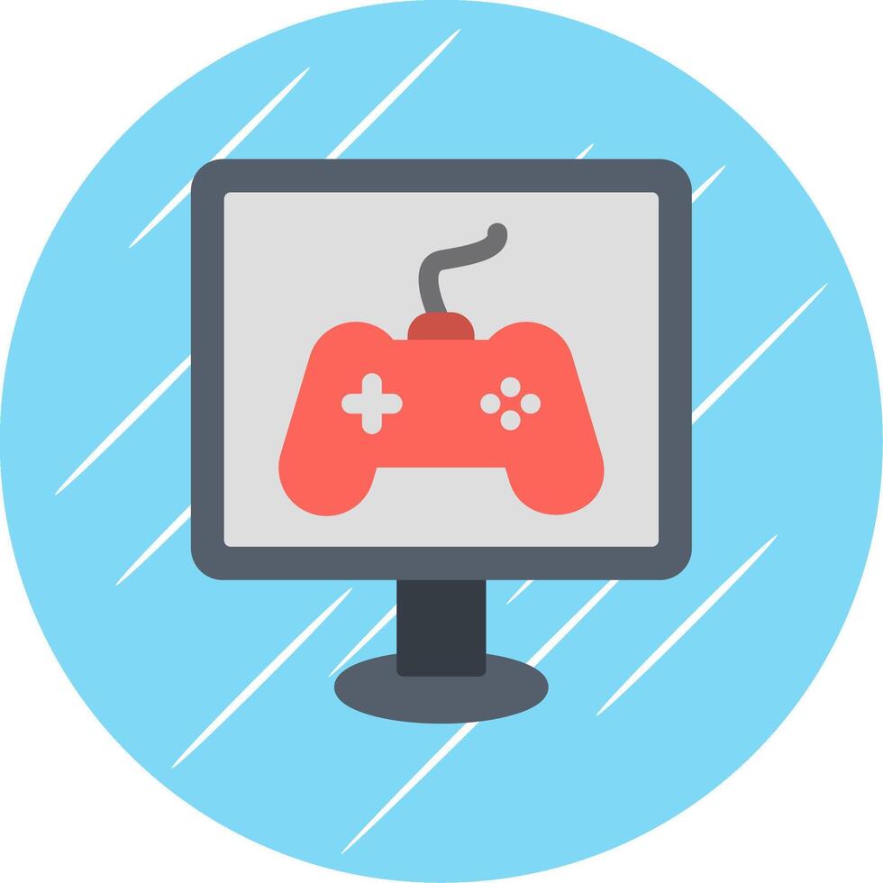 Gaming Flat Circle Icon Design vector