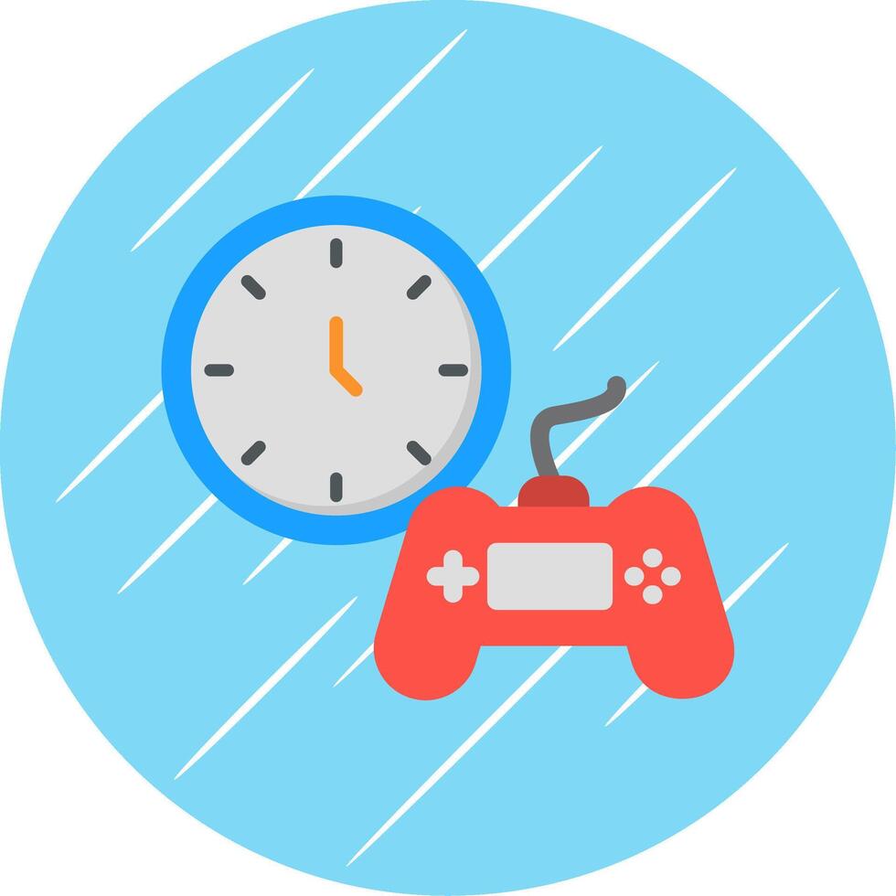 Time Flat Circle Icon Design vector