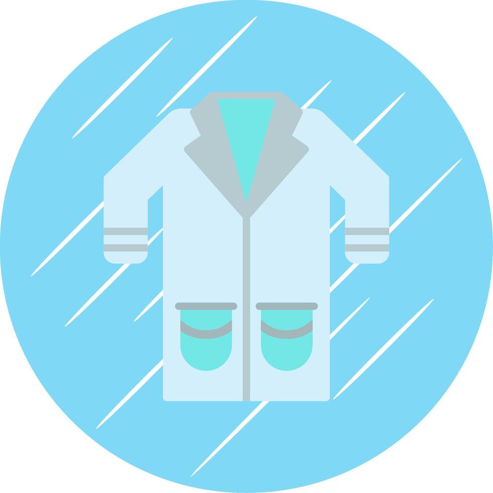 Lab Coat Flat Circle Icon Design vector