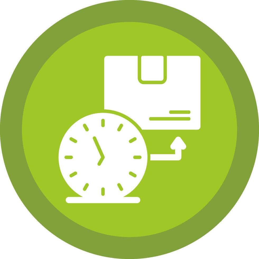 On Time Deliveries Line Shadow Circle Icon Design vector