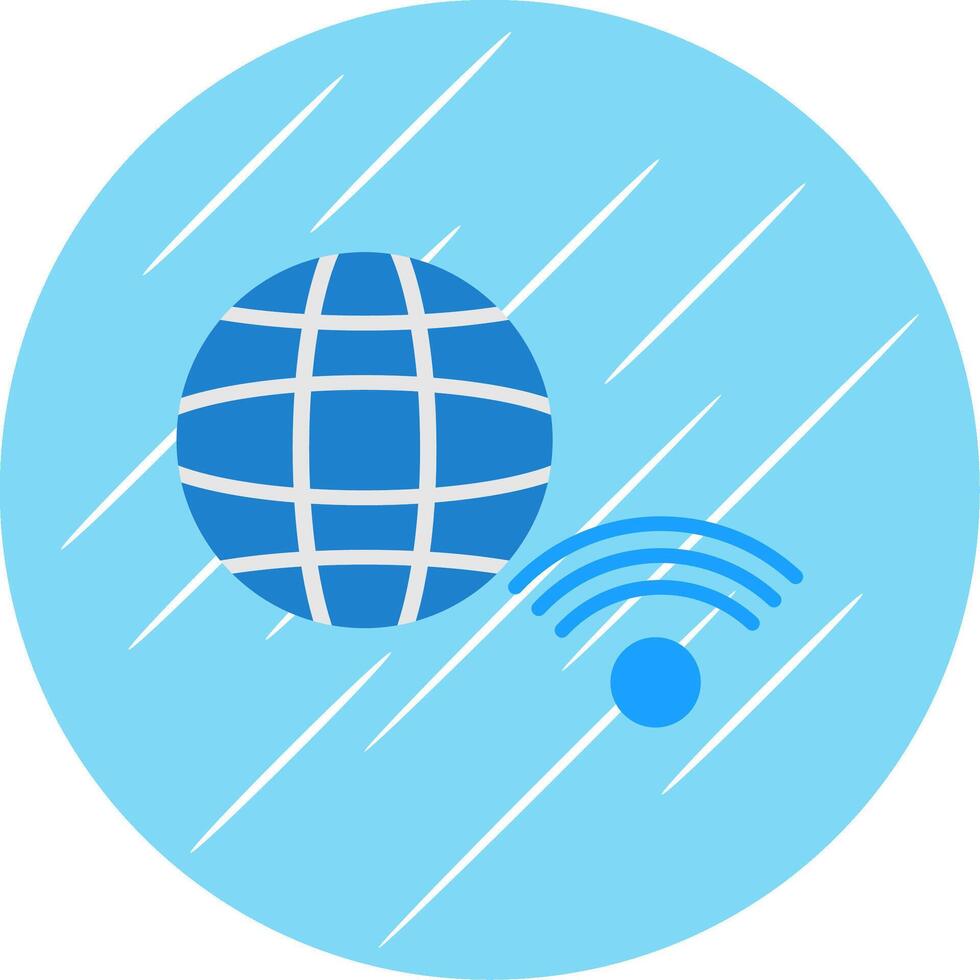 Internet Connection Flat Circle Icon Design vector