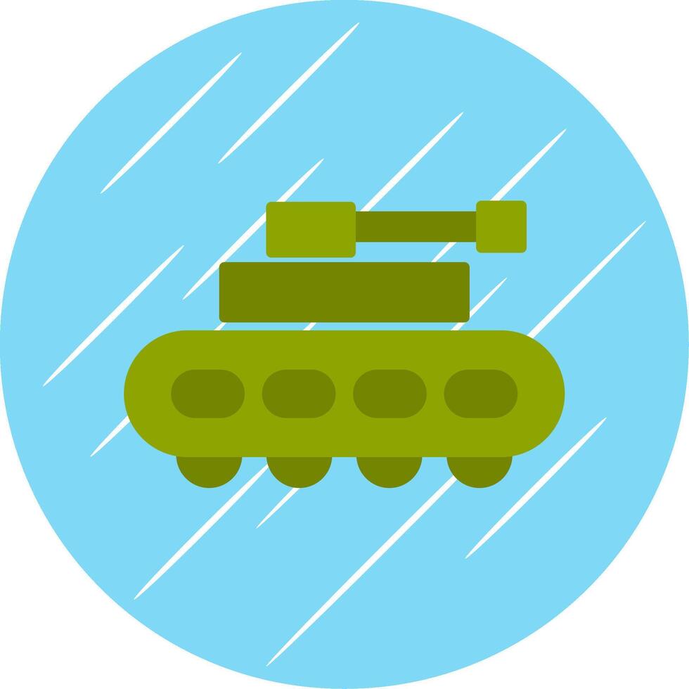 Tank Flat Circle Icon Design vector