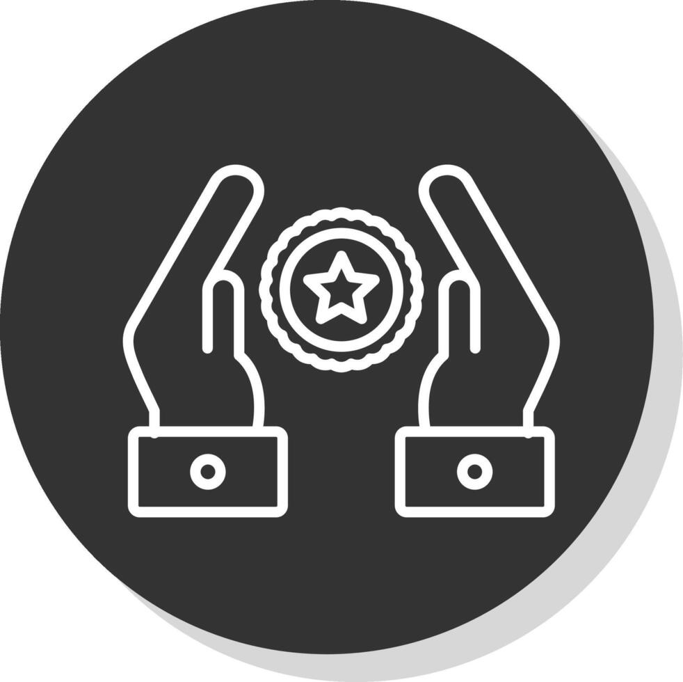 Premium Quality Line Shadow Circle Icon Design vector