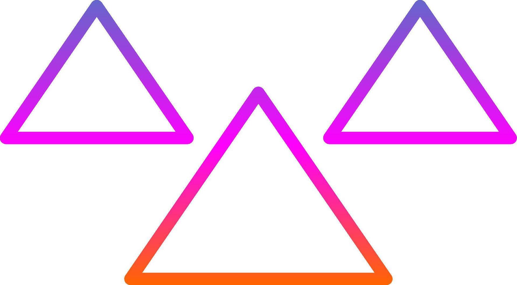 Triangles Line Gradient Icon Design vector
