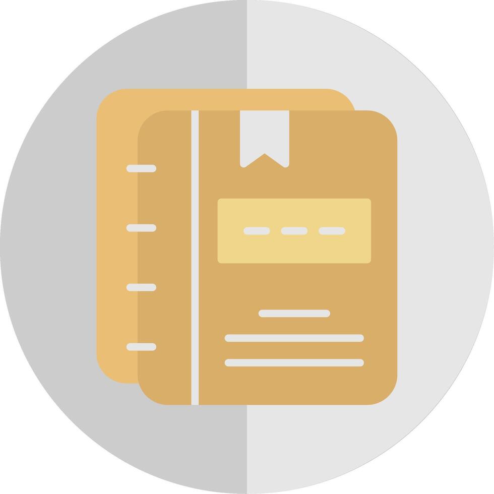 Notebooks Flat Scale Icon Design vector