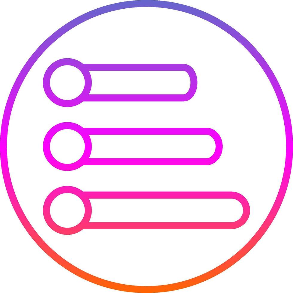 Progress Bar Line Gradient Icon Design vector