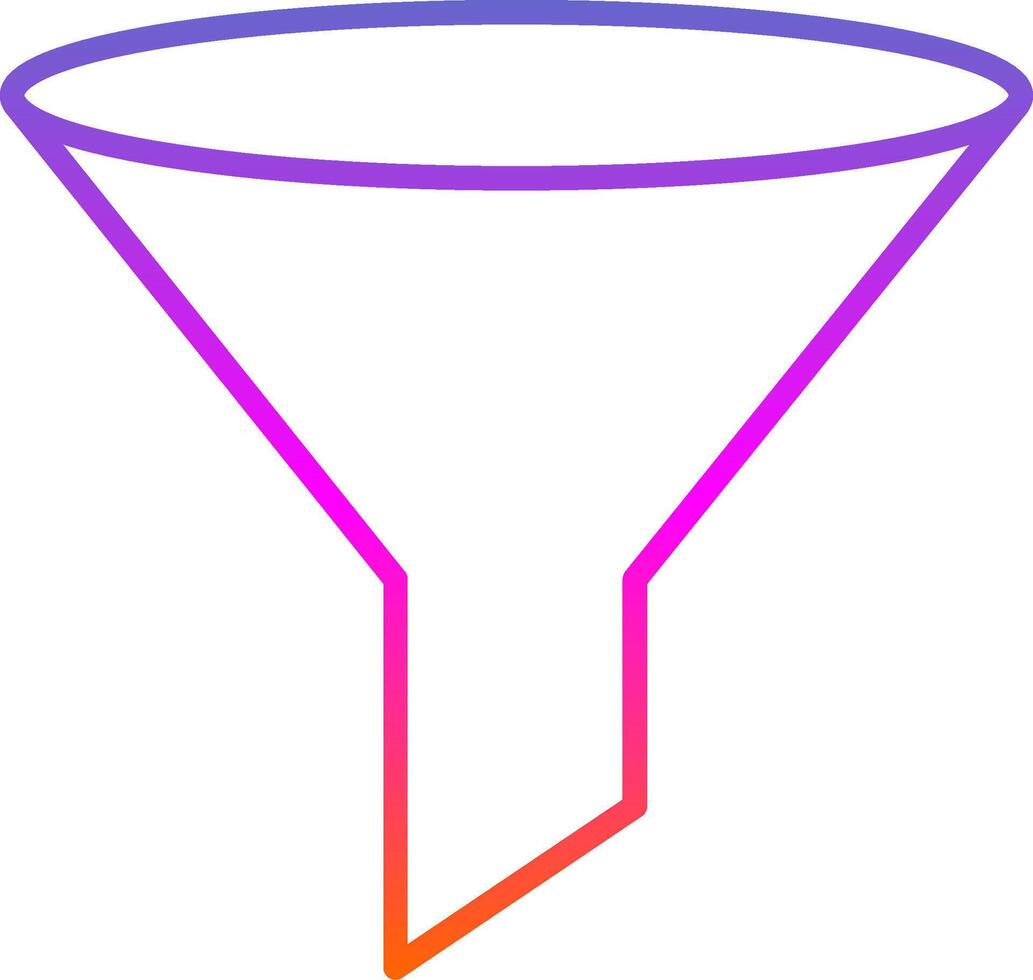 Funnel Line Gradient Icon Design vector