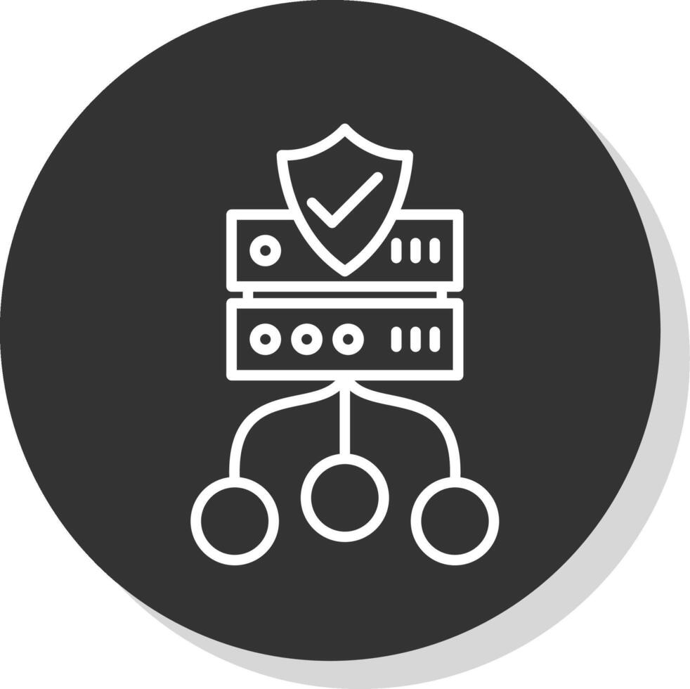 Data Protection Line Shadow Circle Icon Design 43899772 Vector Art at ...