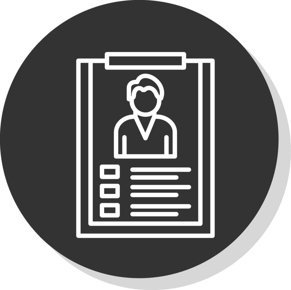 Employee Data Line Shadow Circle Icon Design vector