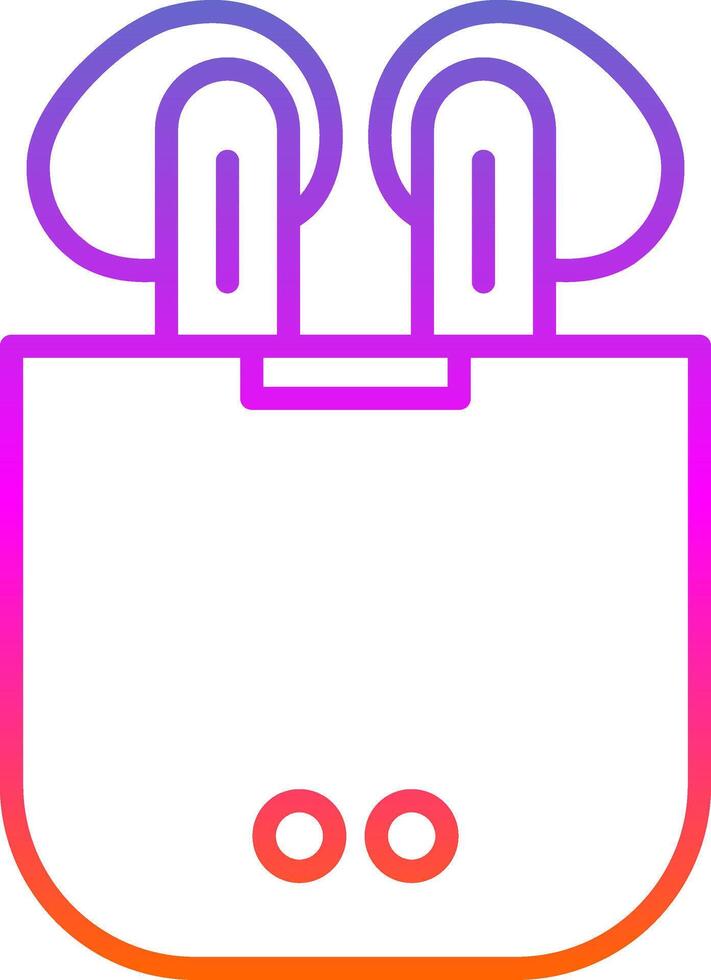 Earbuds Line Gradient Icon Design vector