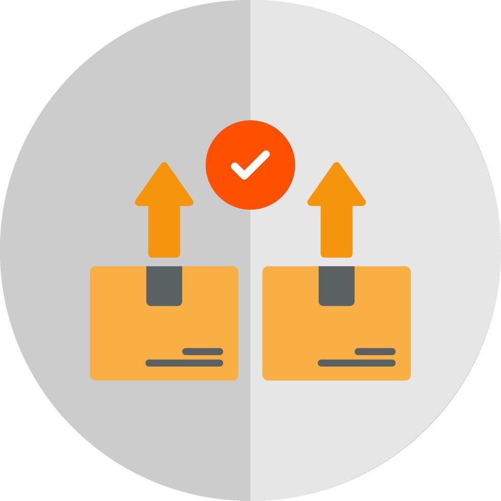 Parcel Flat Scale Icon Design vector