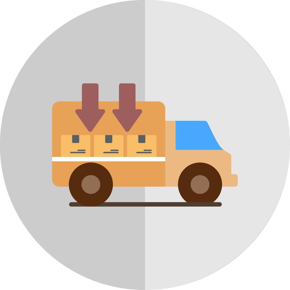 Courier And Outsourcing Flat Scale Icon Design vector