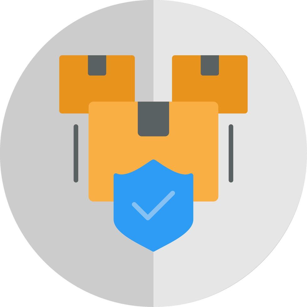 Package Protection Flat Scale Icon Design vector