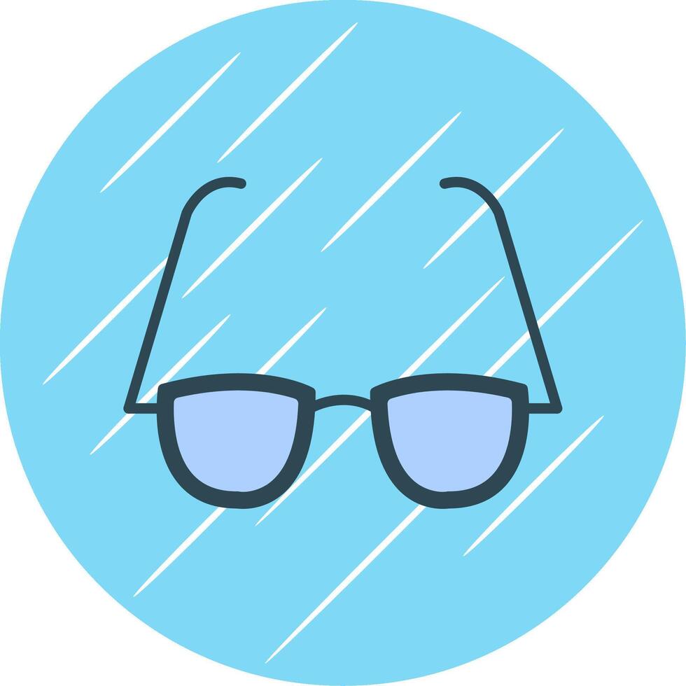 lentes plano circulo icono diseño vector