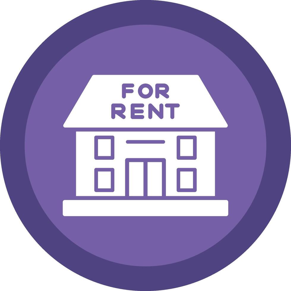 For Rent Line Shadow Circle Icon Design vector