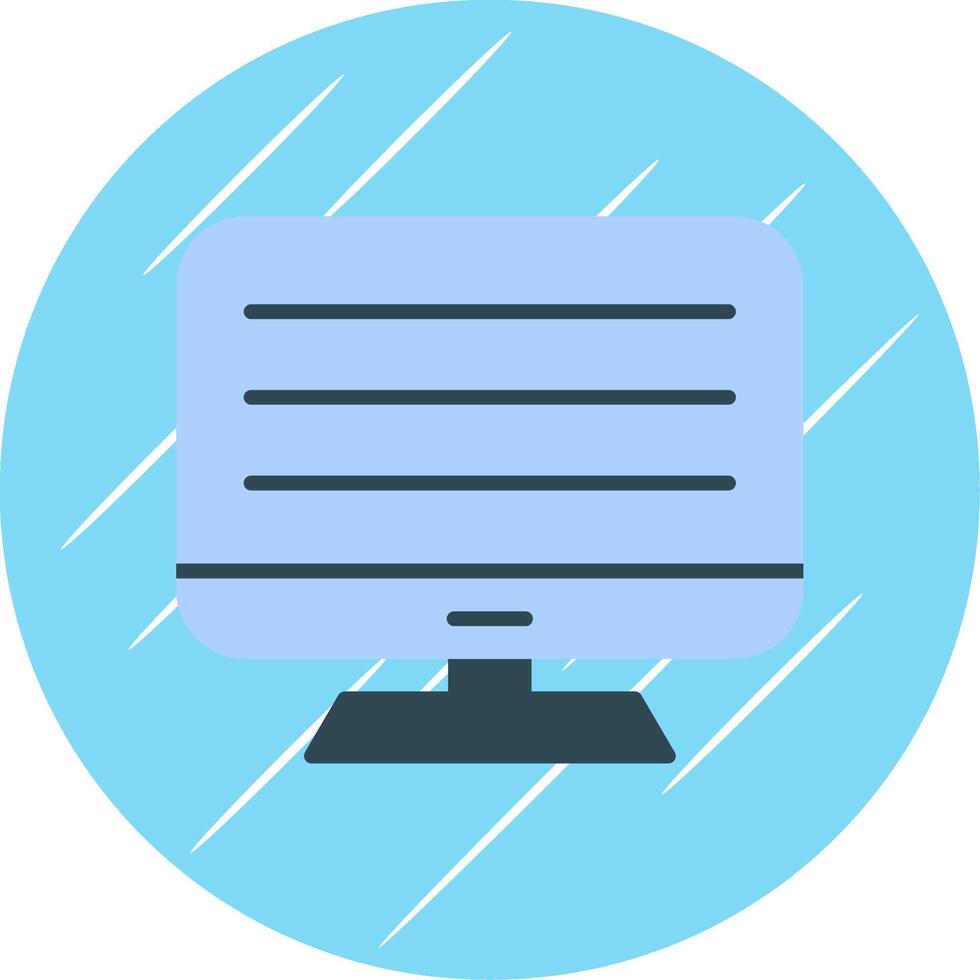 Computer Flat Circle Icon Design vector