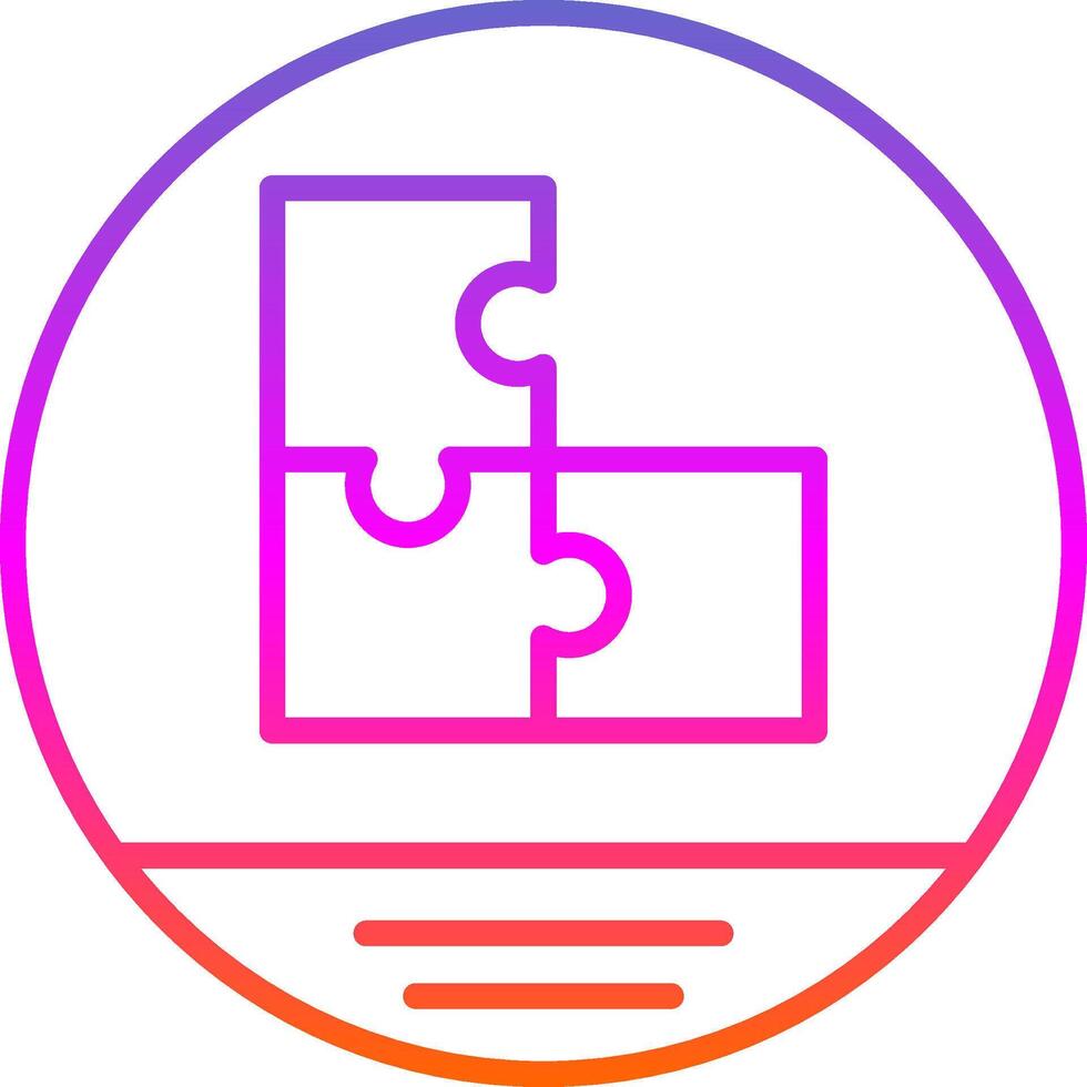 Puzzle Line Gradient Icon Design vector
