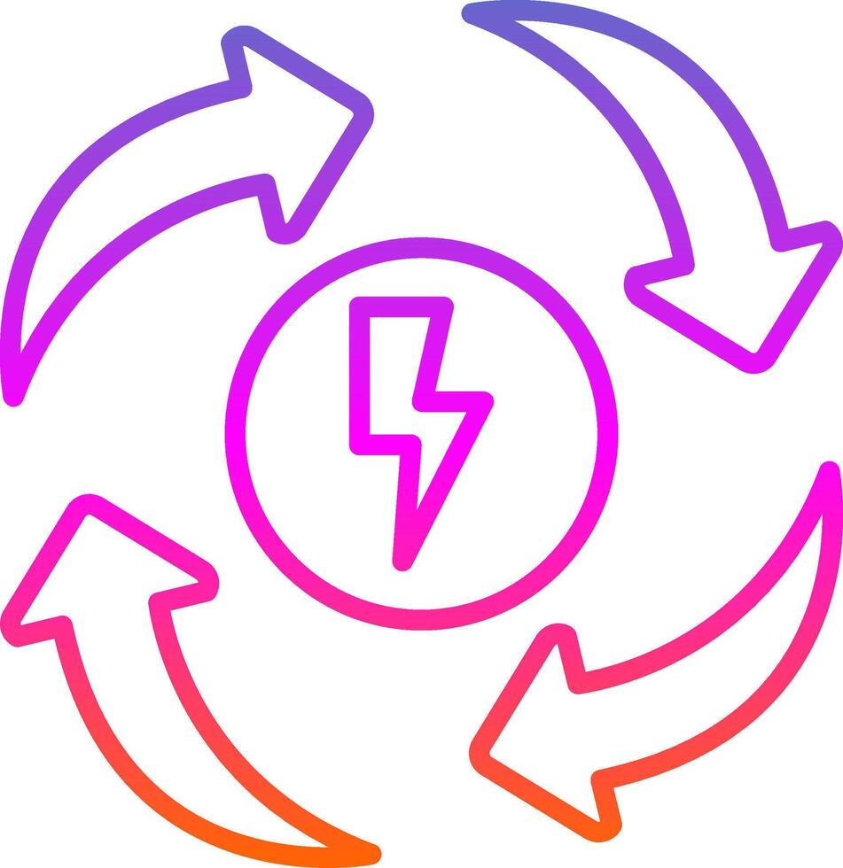 Eco Energy Line Gradient Icon Design vector