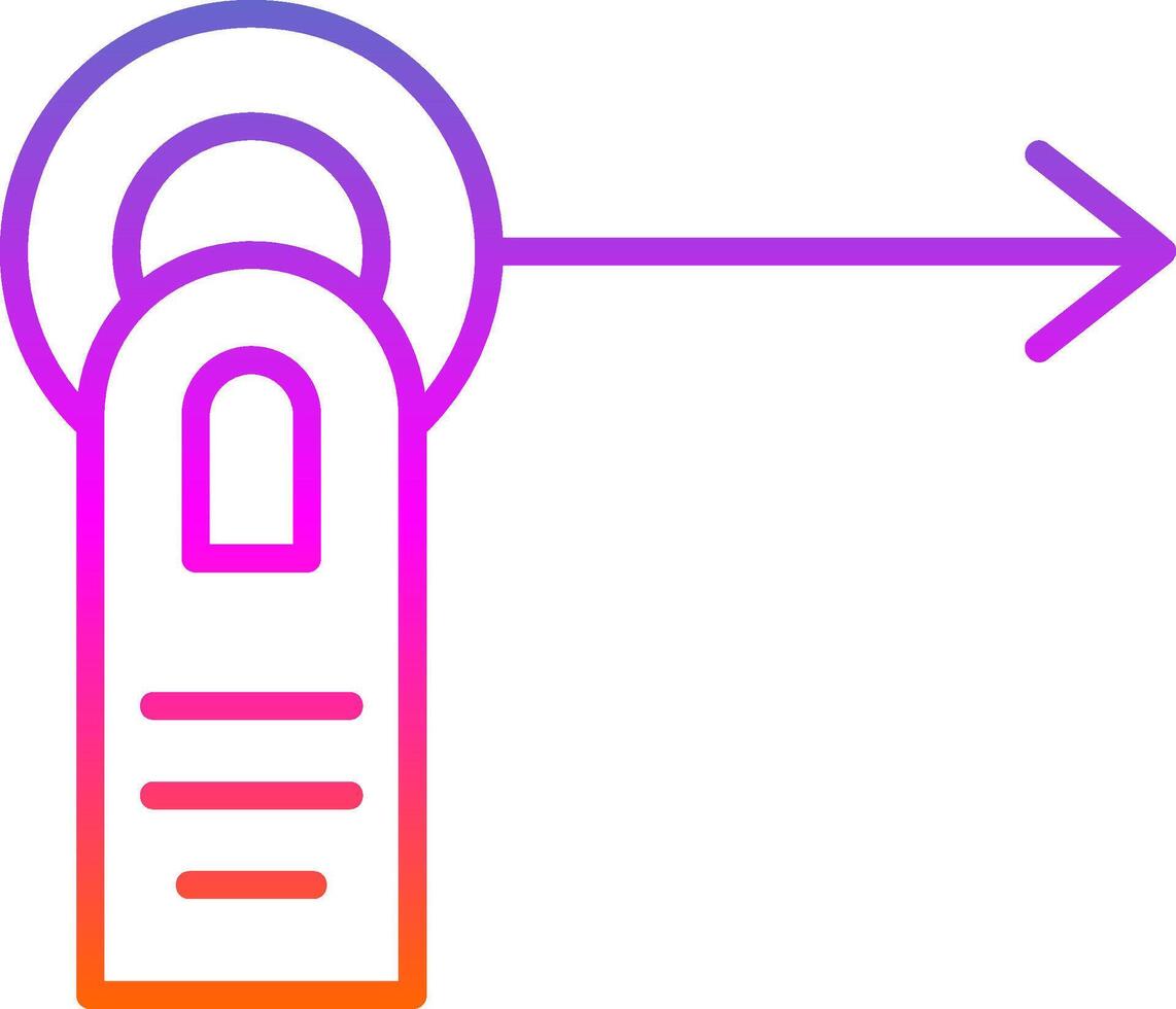 Tap Drag Line Gradient Icon Design vector