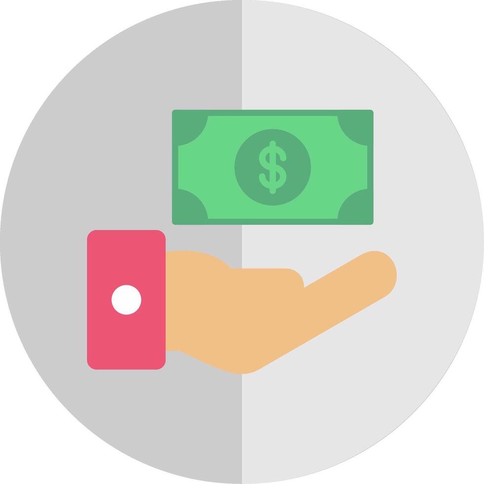 Receive Money Flat Scale Icon Design vector