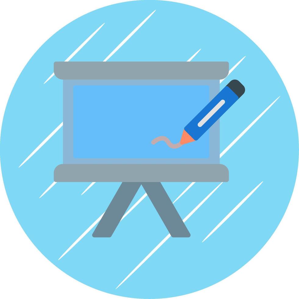 Board Flat Circle Icon Design vector