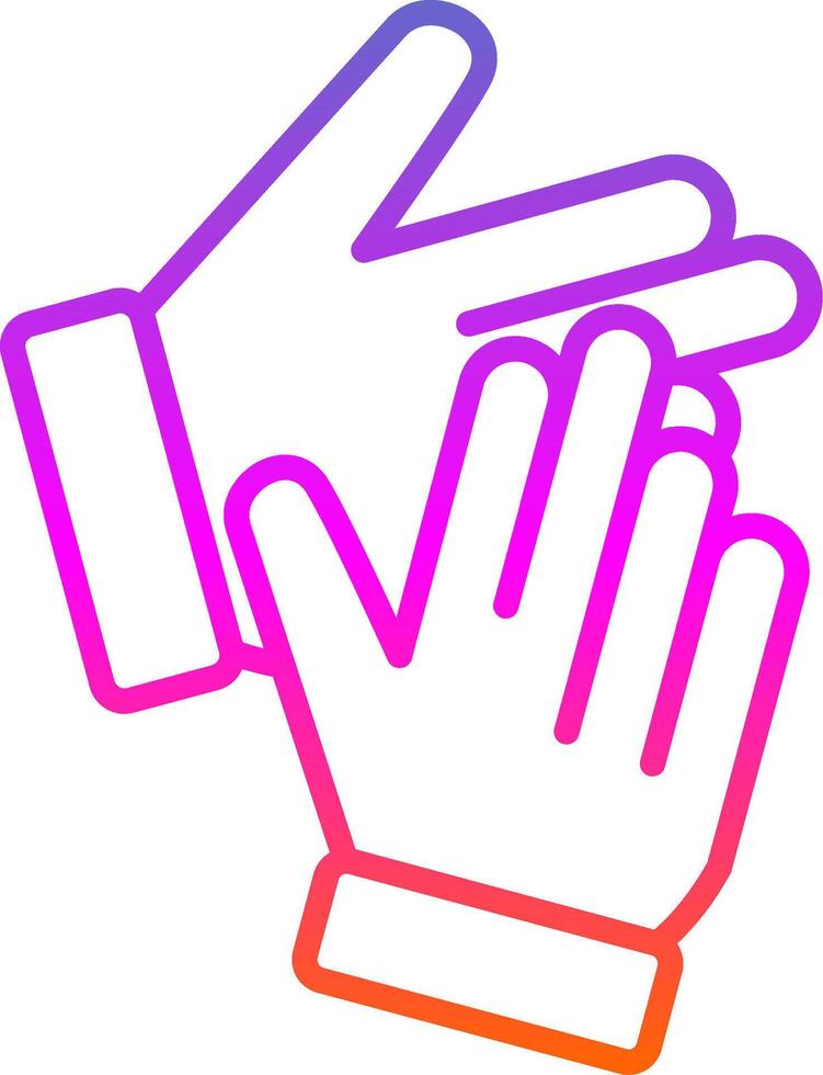 Clapping Line Gradient Icon Design vector