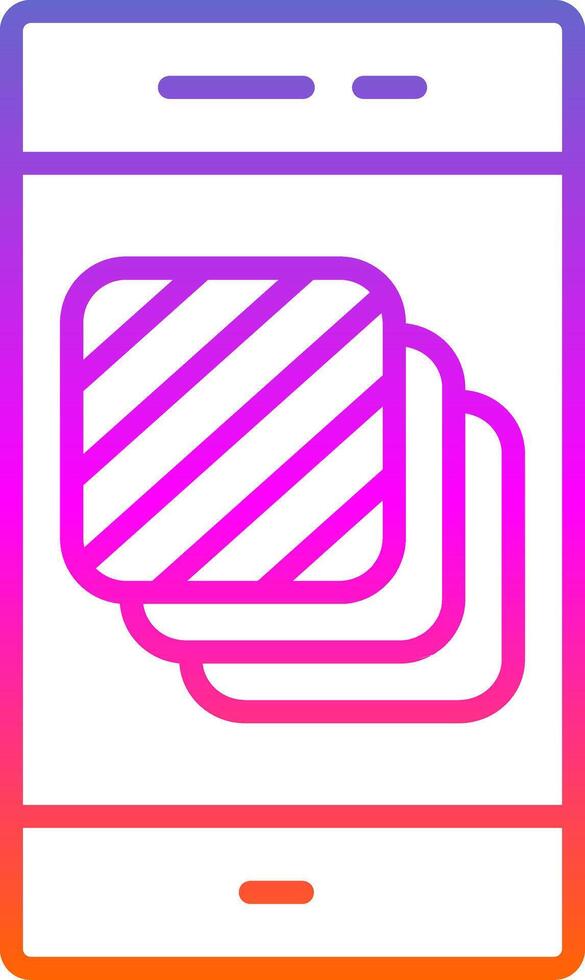 Layers Line Gradient Icon Design vector